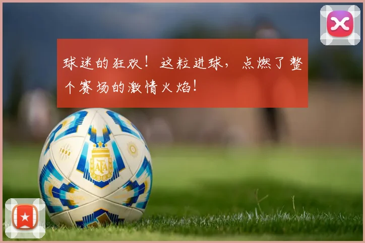 球迷的狂欢!这粒进球,点燃了整个赛场的激情火焰!